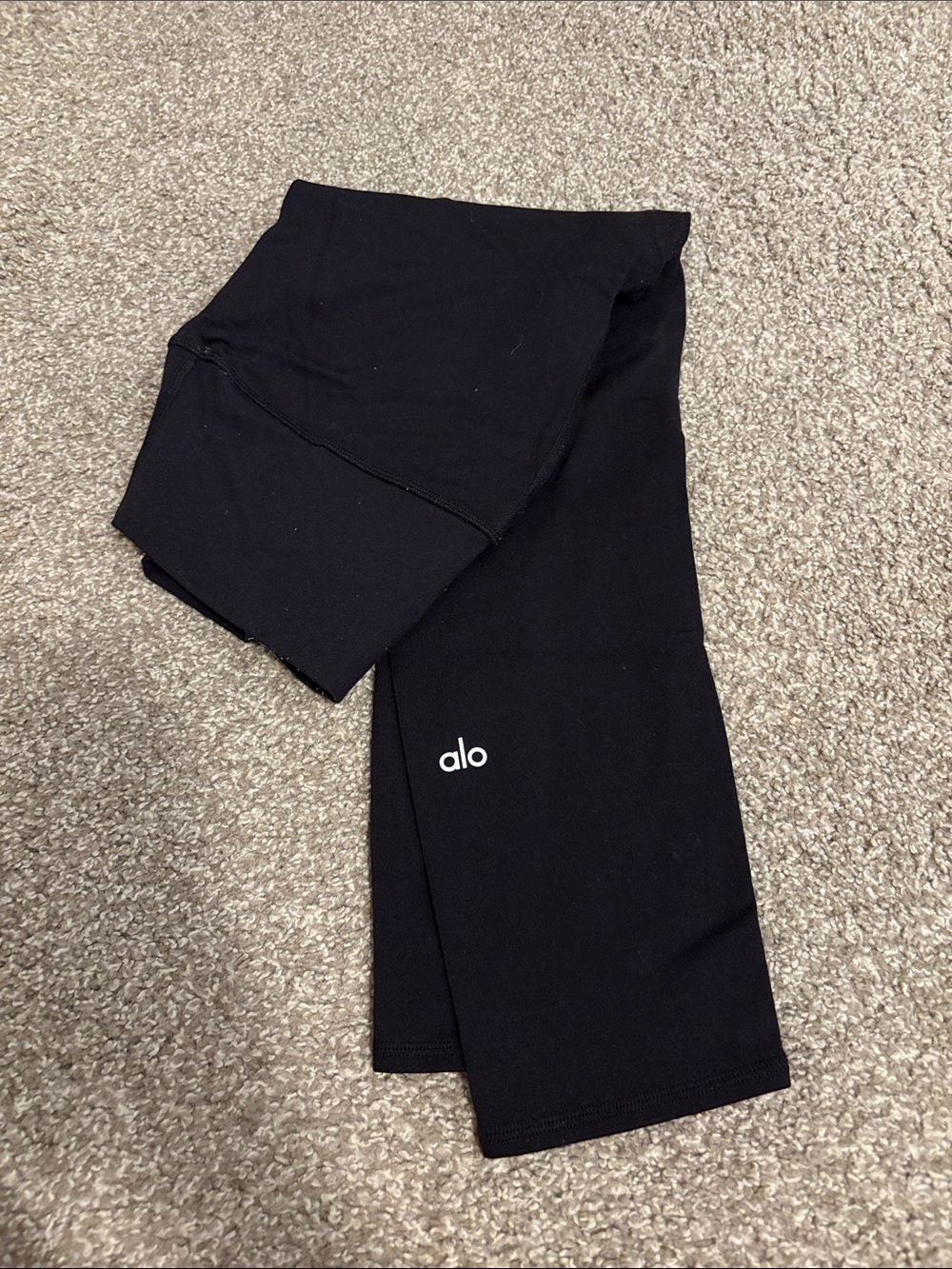 ALO Yoga Black High-Waist Leggings with Logo